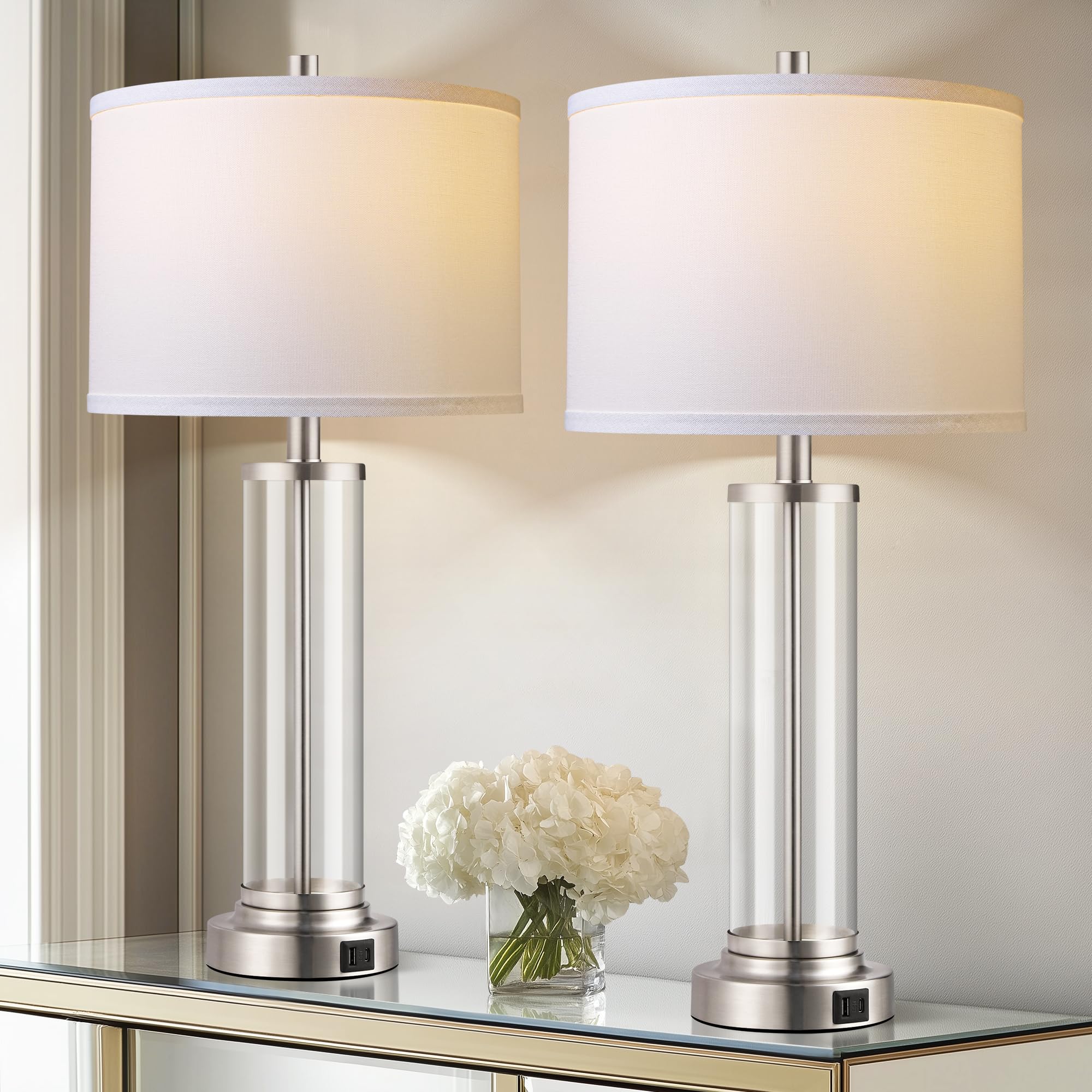 QiMH contemporary nightstand lamp for study and lounge