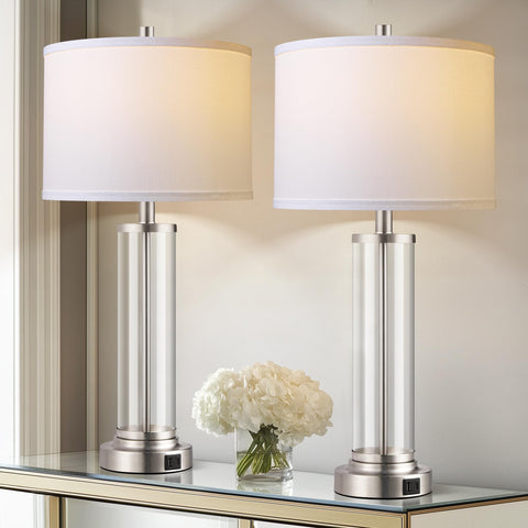 QiMH contemporary nightstand lamp for study and lounge