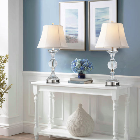 QiMH elegant modern lamp setup suits living rooms, bedrooms, and desks.