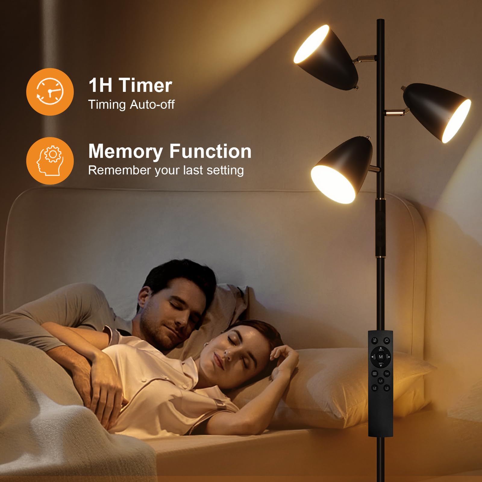 QiMH sturdy base keeps the lamp stable around children and pets.