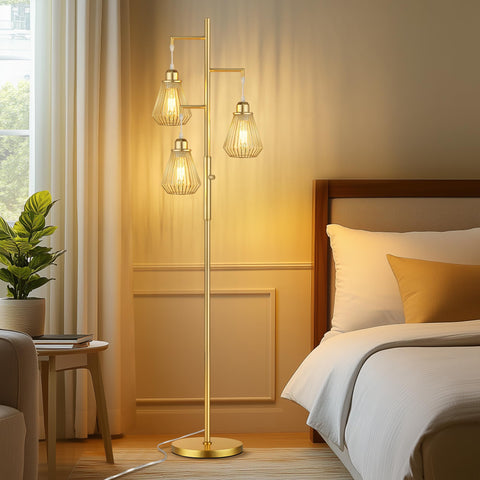 QiMH three LED bulbs emit warm 2700K glow for cozy seating areas