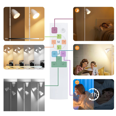 QiMH three-panel design ideal for living room reading and relaxing moments.