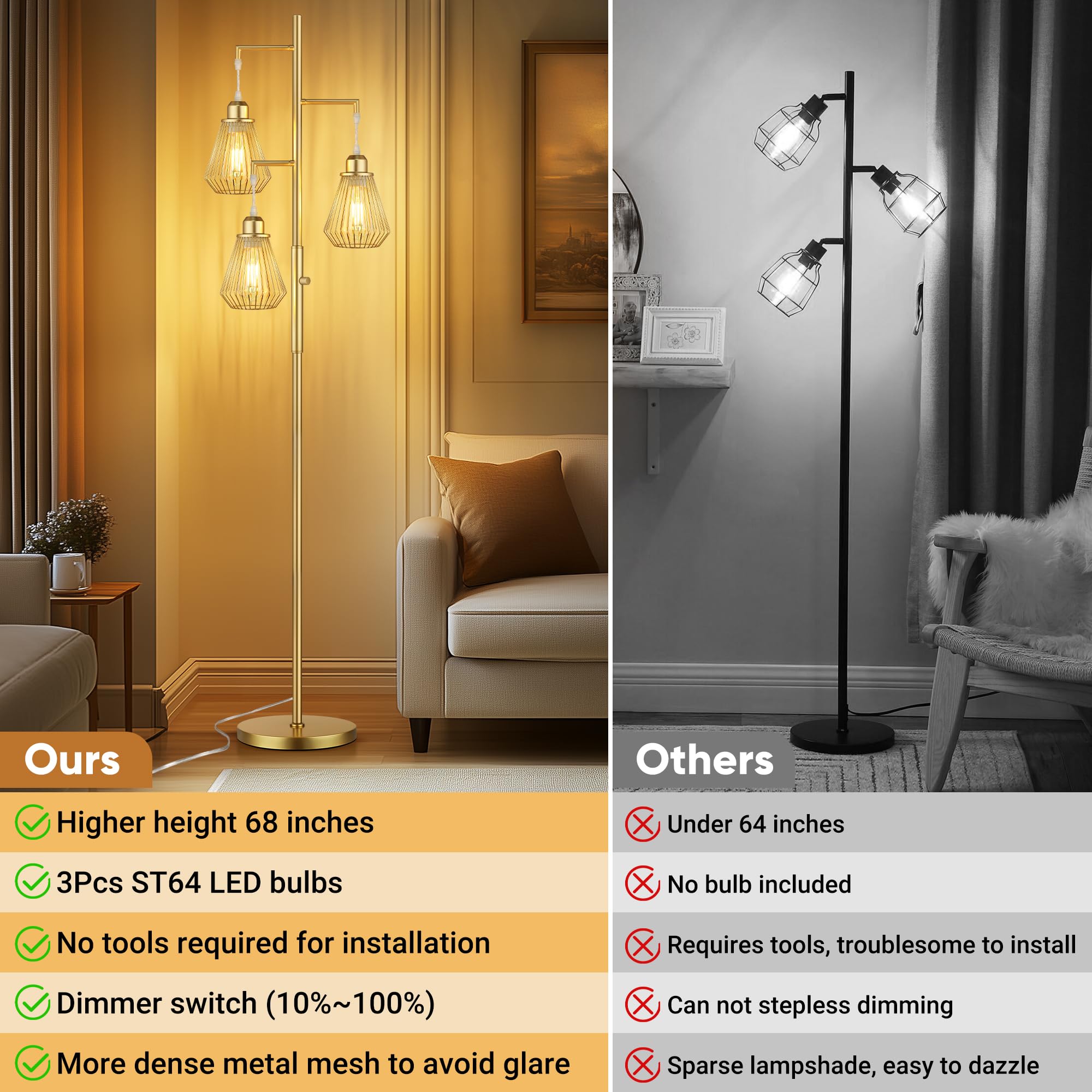 QiMH rotary switch dimmable control enables smooth brightness adjustments