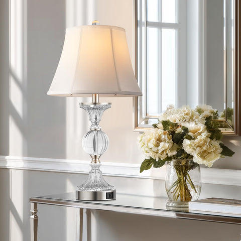 QiMH lamp textured glass sphere detail enhances reflections and depth.