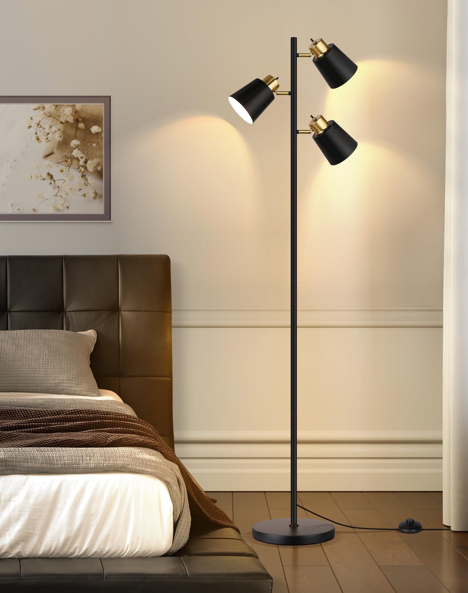 QiMH black-gold finish adds a contemporary industrial touch.