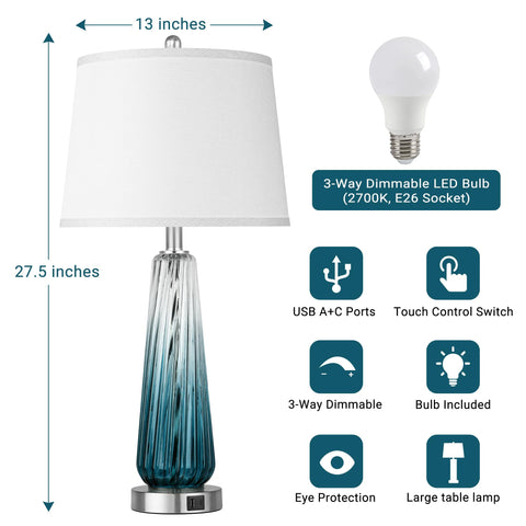 QiMH lamp with USB A+C ports enables convenient charging while relaxing.