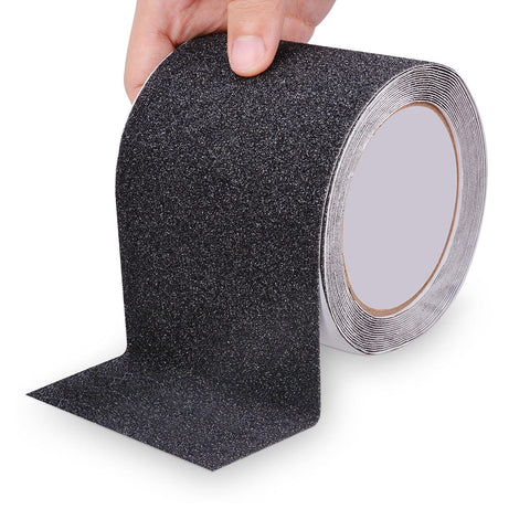 Qingluan anti-slip tape on stair steps improves grip for safe footing