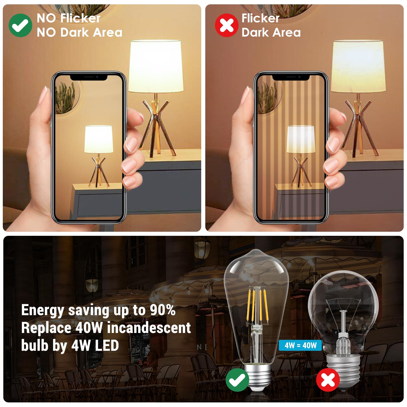 Qingmiao 6-pack energy saving bulbs reduce heat while lighting.