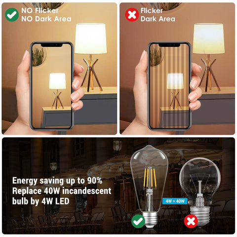 Qingmiao 6-pack energy saving bulbs reduce heat while lighting.