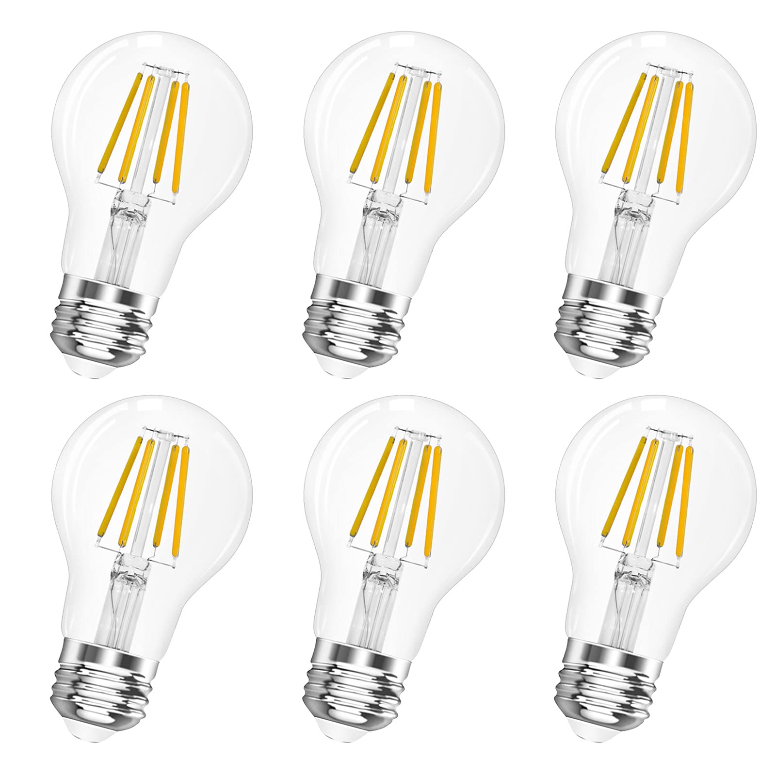 Qingmiao A19 Edison filament bulb with clear glass for vintage ambiance.