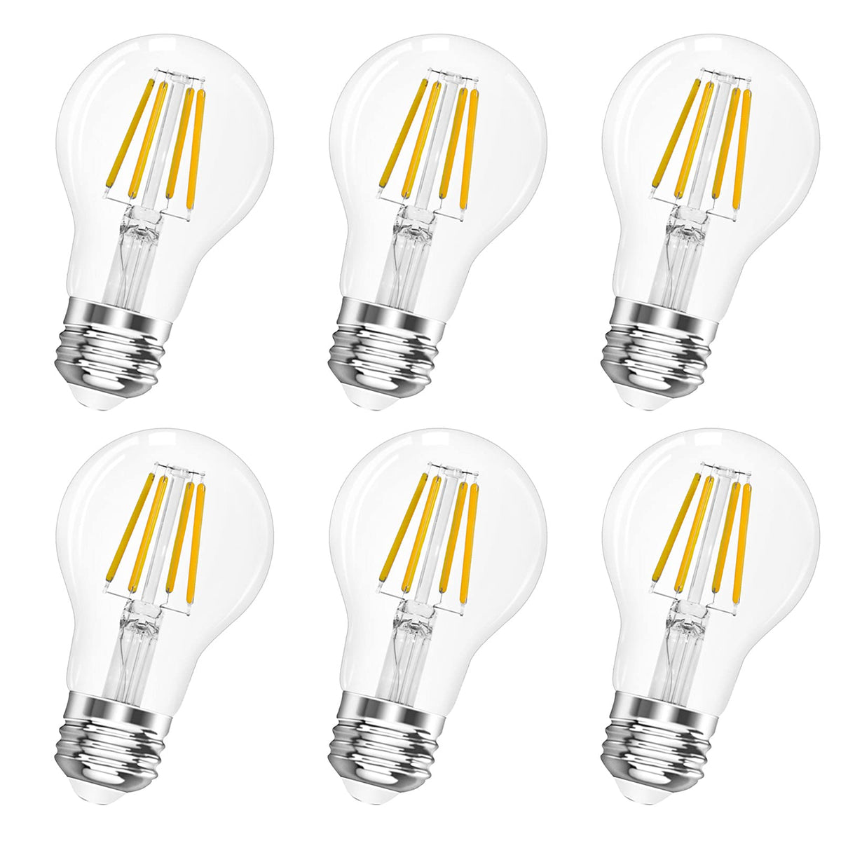 Qingmiao A19 Edison filament bulb with clear glass for vintage ambiance.