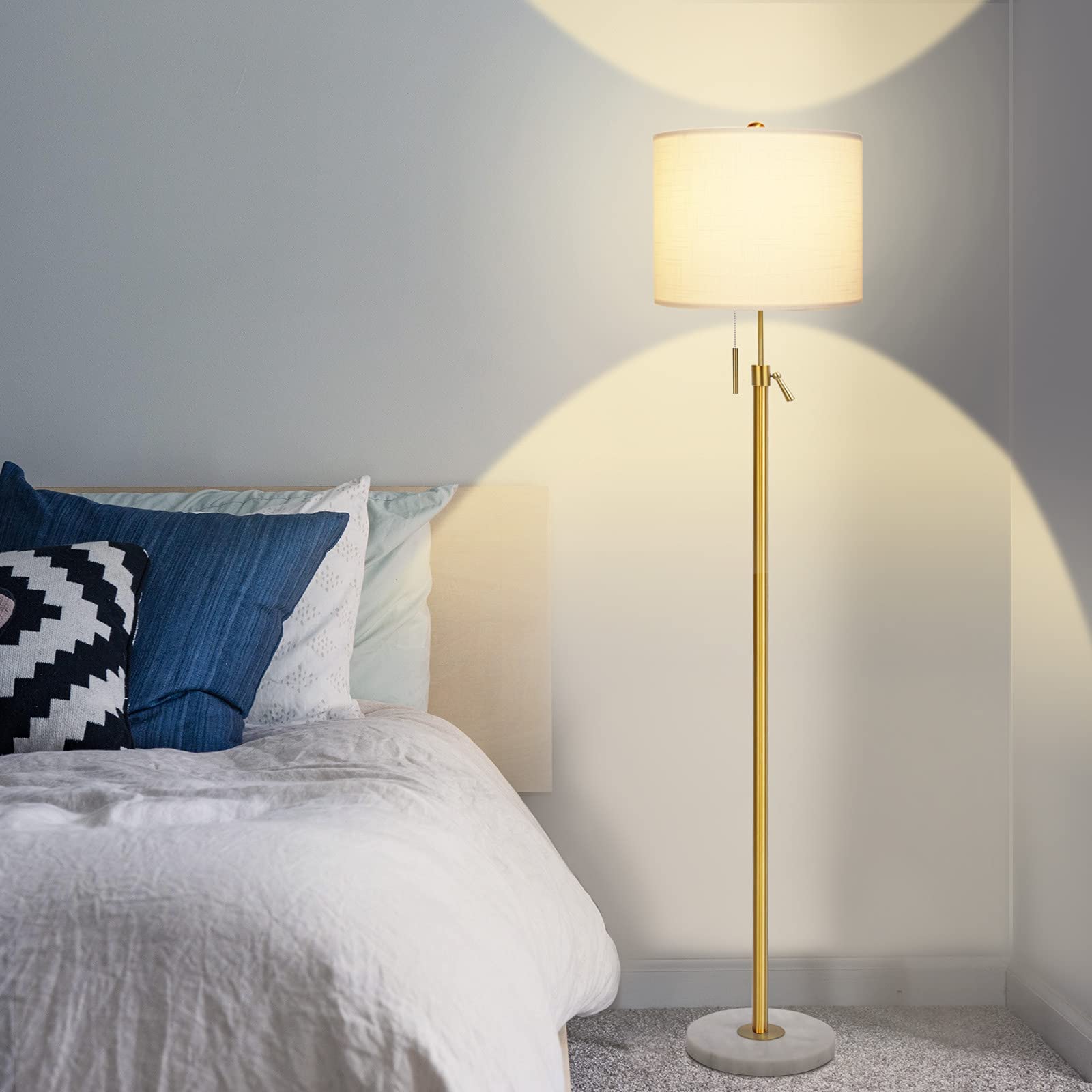 Qingmiao bedroom or office lamp provides focused lighting without glare.