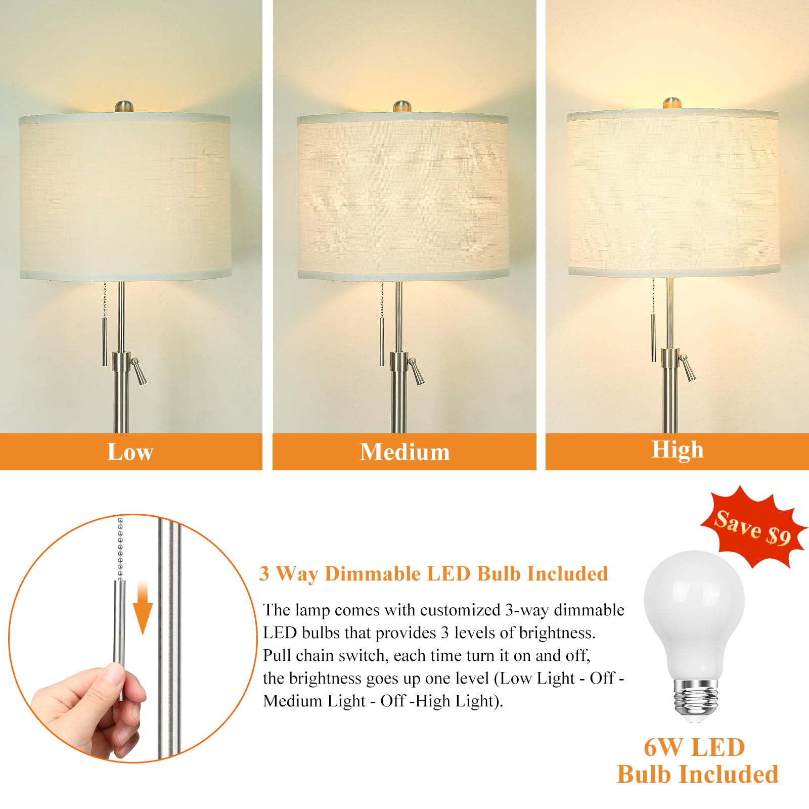 Qingmiao 3-way dimming offers warm to bright tones for any task