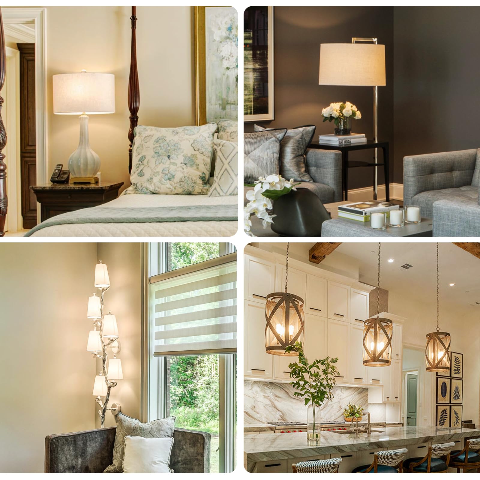 Qingmiao dimmable bulbs compatible with most dimmers for mood control.