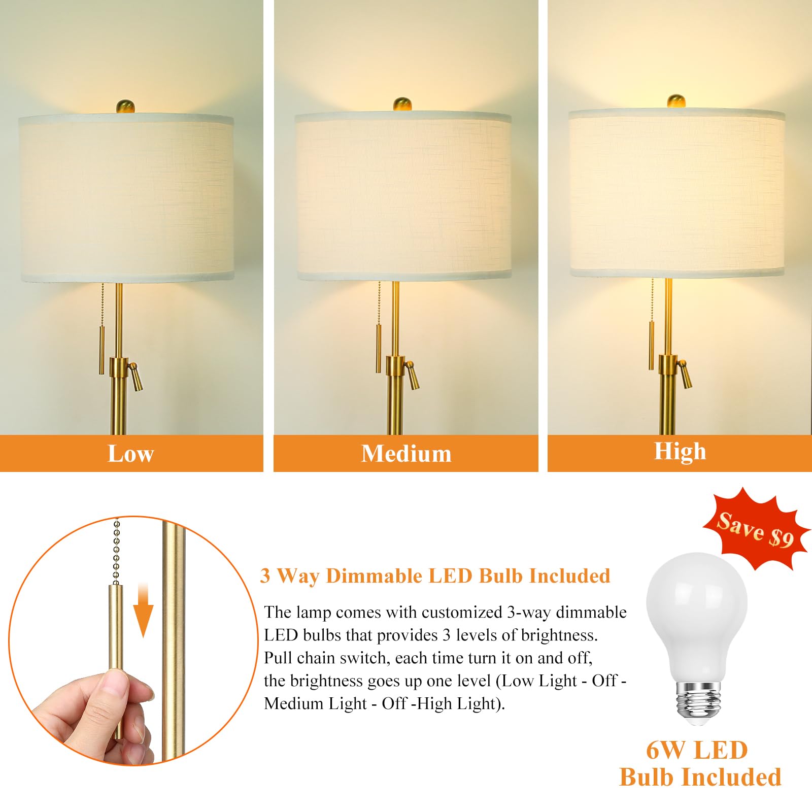 Qingmiao height-adjustable floor lamp adapts to different seating and work areas.