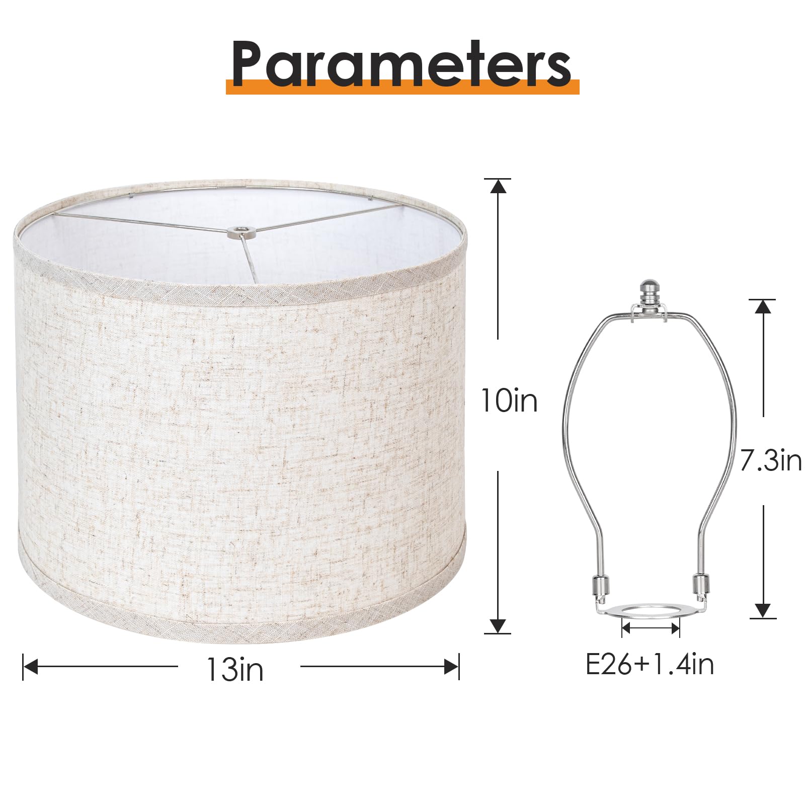 Qingmiao beige lamp shade with easy assembly and included hardware for quick setup