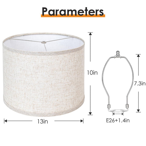 Qingmiao beige lamp shade with easy assembly and included hardware for quick setup