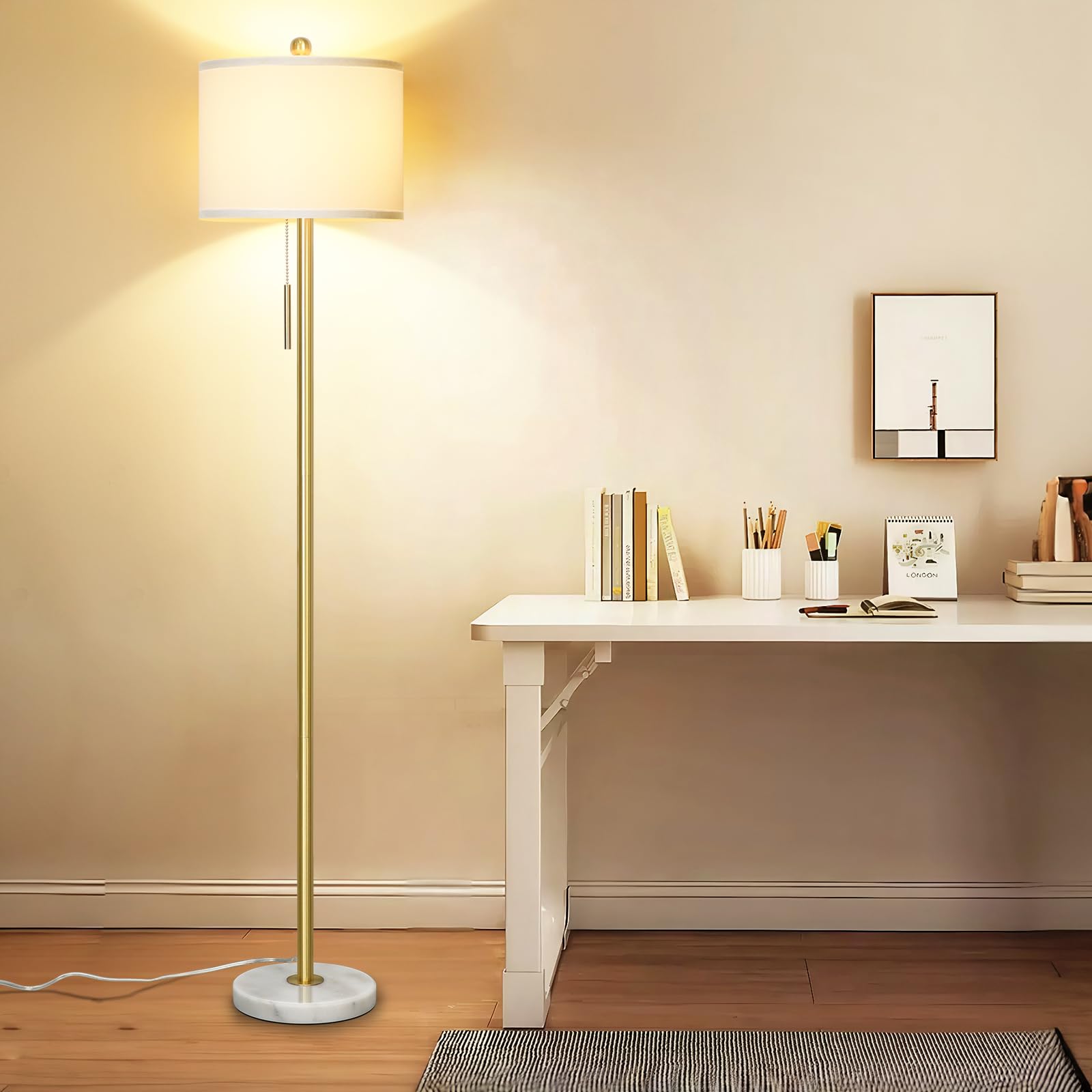 Qingmiao modern floor lamp suits living rooms, bedrooms, offices.