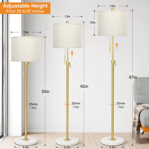 Qingmiao floor lamp height-adjustable pole for versatile setups.