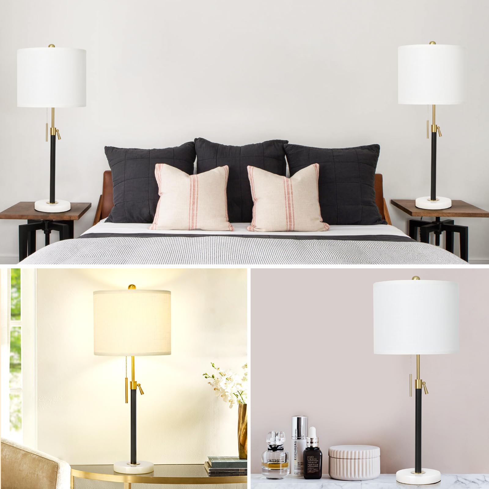 Qingmiao table lamps ideal for bedrooms and living rooms with warm ambiance.
