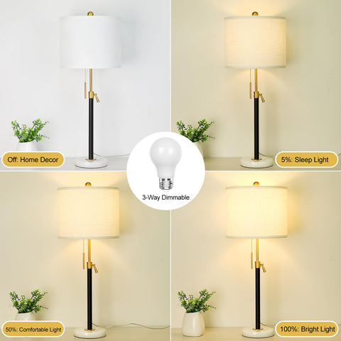 Qingmiao table lamps pull chain 3-way dimming for mood and task lighting.