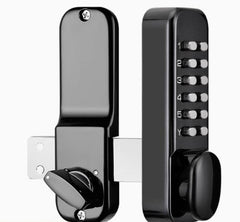 Qivine mechanical keyless door lock front view with rugged zinc alloy for outdoor use