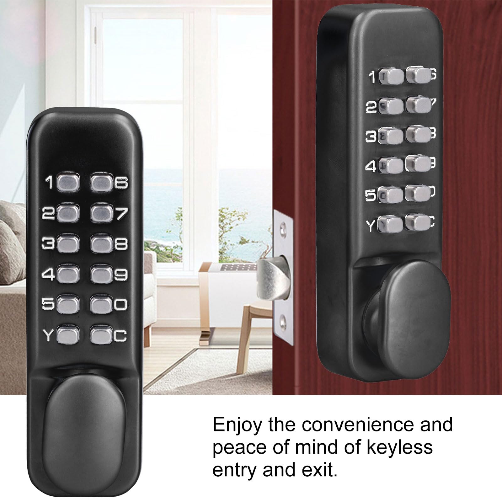 Qivine lock on an outdoor gate demonstrating durable, weather‑proof design