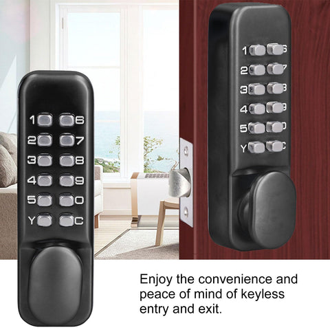 Qivine lock on an outdoor gate demonstrating durable, weather‑proof design