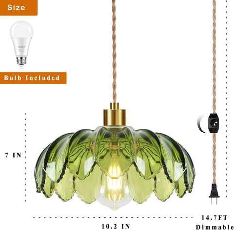 QIYIZM included 6W 2700K Edison bulb provides warm, ready-to-use glow.