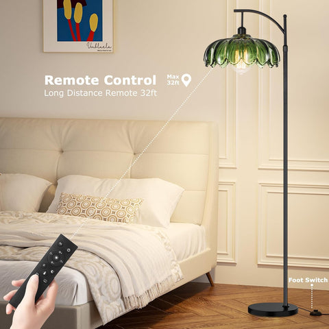 QIYIZM arc floor lamp with foot switch for convenient operation