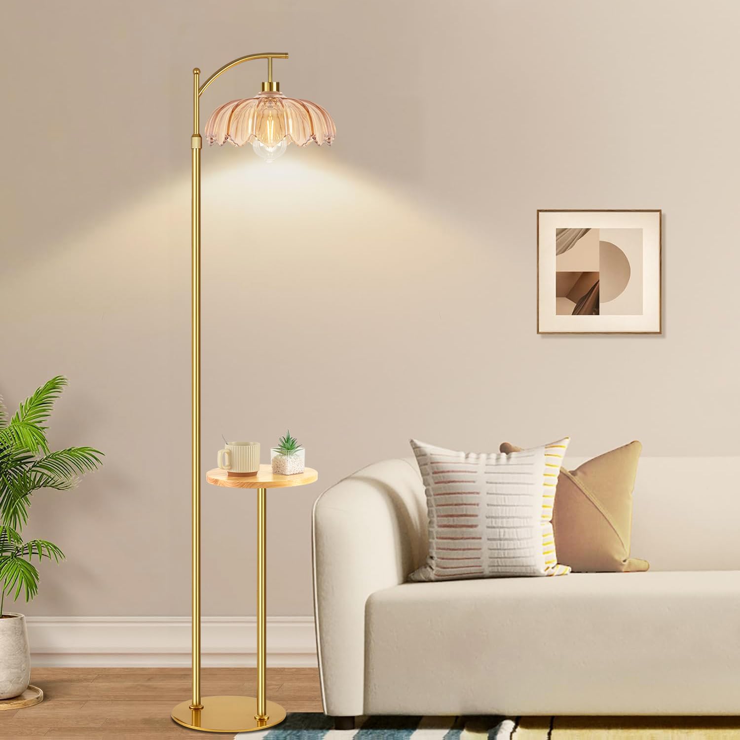 QIYIZM boho vintage lamp complements living areas with charm.
