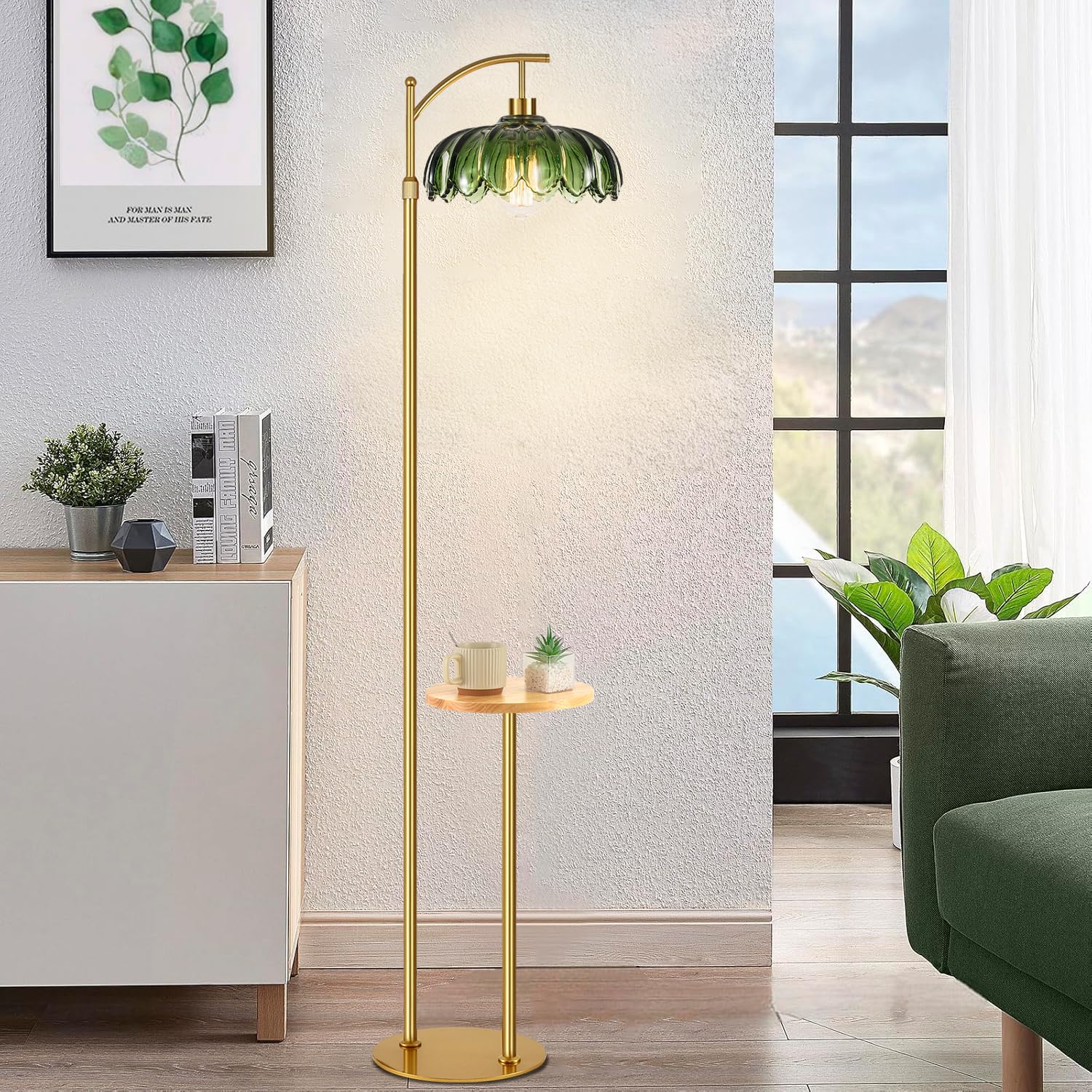 QIYIZM arc design lamp complements living rooms and reading corners