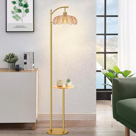 QIYIZM gold floor lamp perfect for weddings and Bohemian decor.