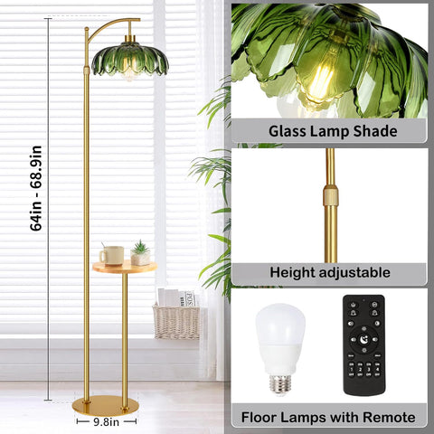 QIYIZM height-adjustable lamp from 64 to 69 inches fits desks and sofas