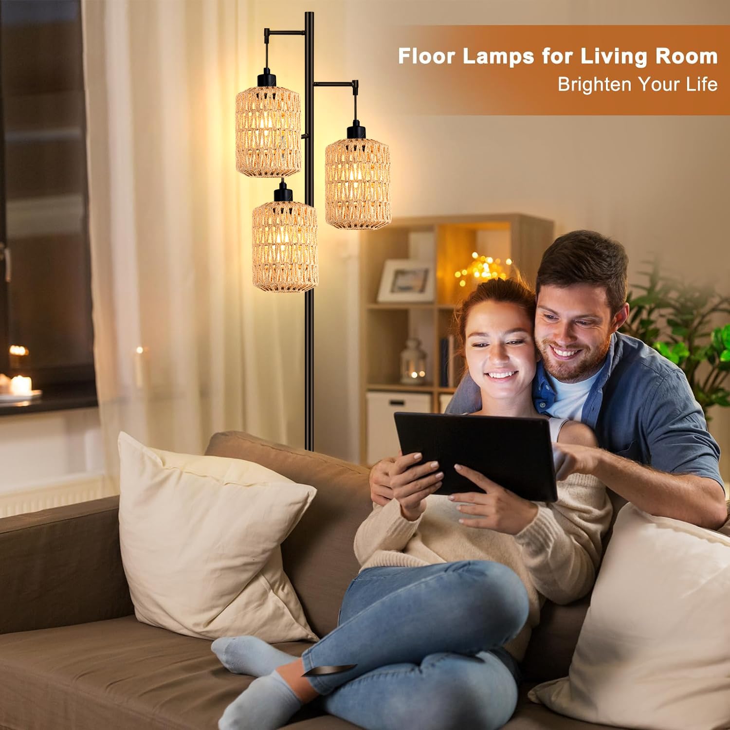 QIYIZM living room lighting with ambient glow