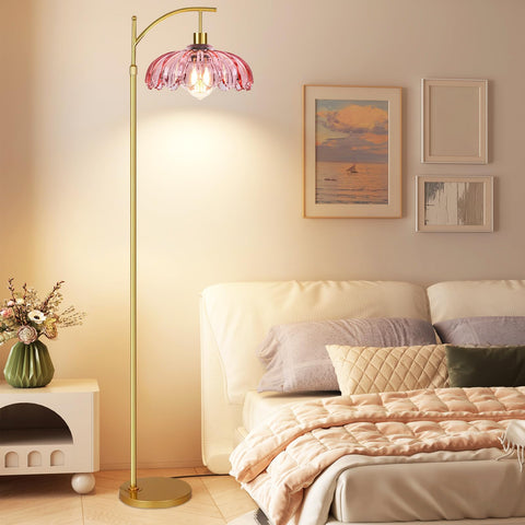 QIYIZM mid-century brass floor lamp adds vintage charm to spaces