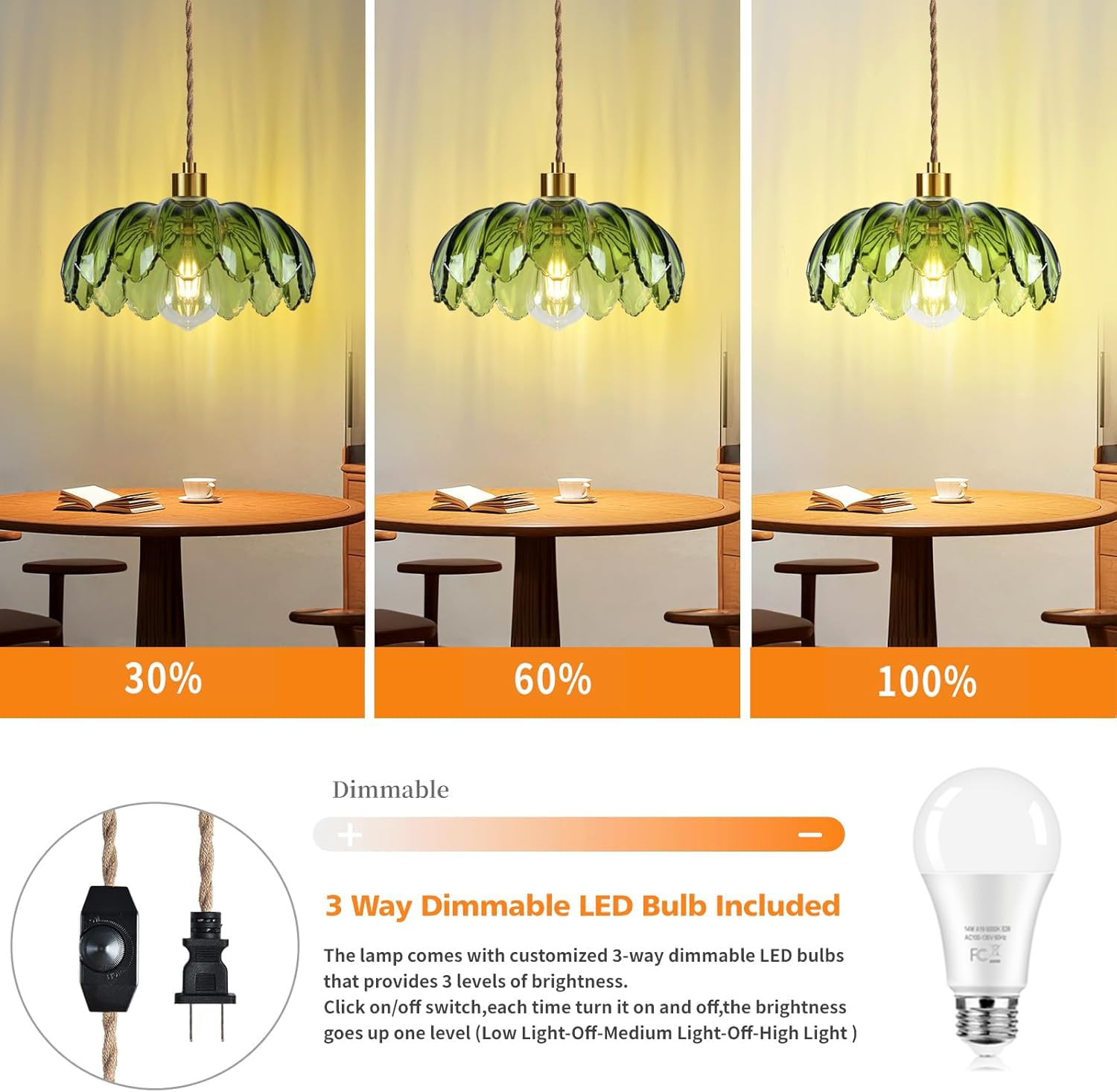 QIYIZM mid-century gold hanging lamp with vintage charm for dining areas.