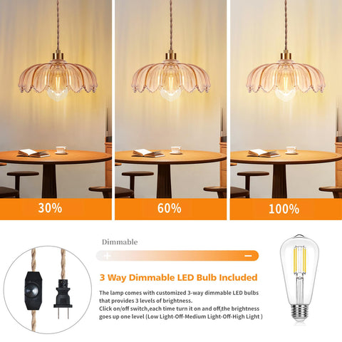QIYIZM gold finish pendant lamp adds mid-century charm and ambient lighting.