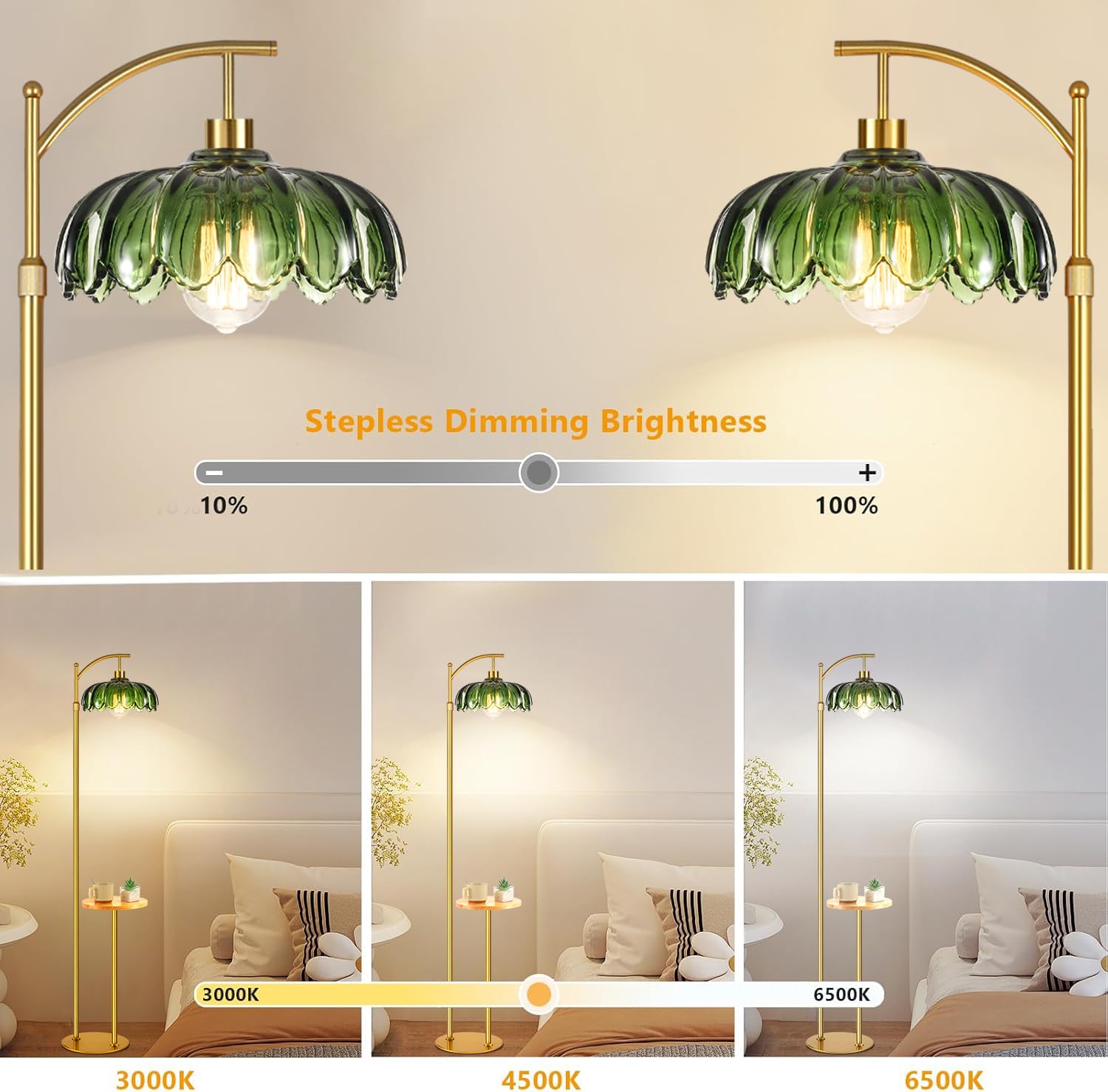 QIYIZM remote-dimmable floor lamp offers adjustable brightness for relaxed evenings