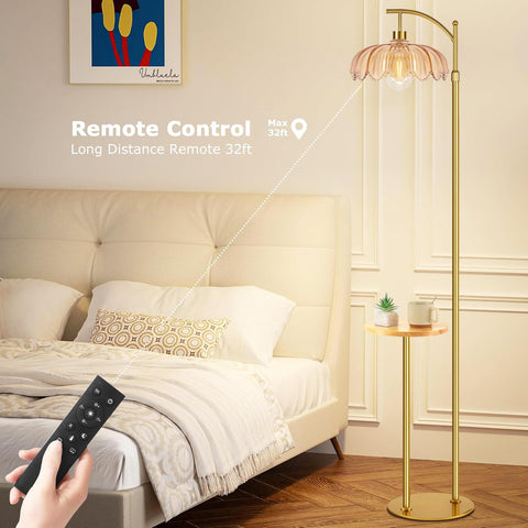 QIYIZM remote dimmable floor lamp enables stepless brightness control.