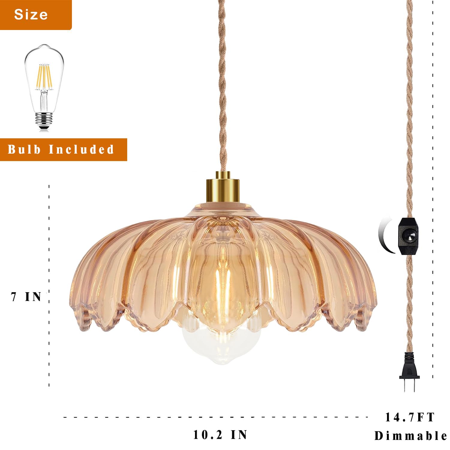 QIYIZM pendant creates a soft downward glow for intimate dinner spaces.