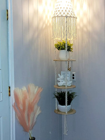 QIYIZM vintage boho lamp fringe adds charming focal point