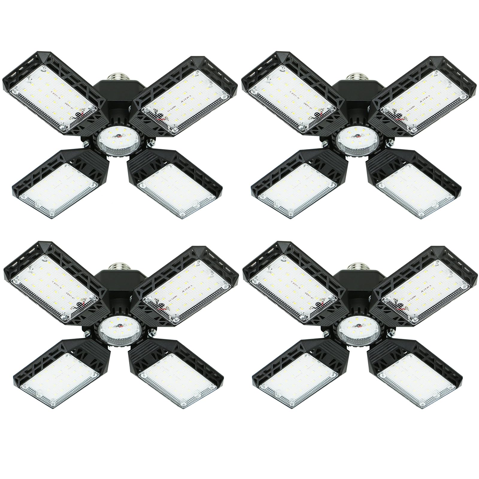 QiyuanLS 4-pack LED garage lights provide shadow-free brightness for garages.