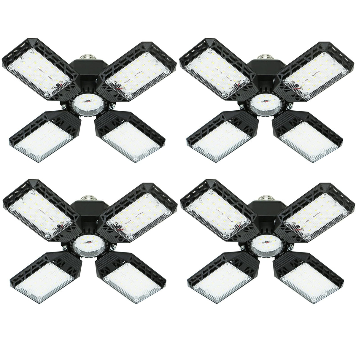 QiyuanLS 4-pack LED garage lights provide shadow-free brightness for garages.