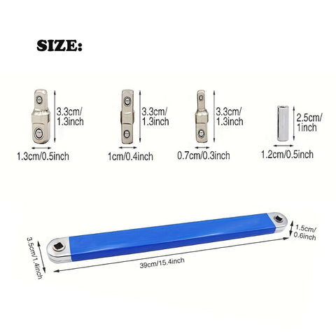 QIZHIMEI 12in drive adapter highlights solid torque-ready connection.