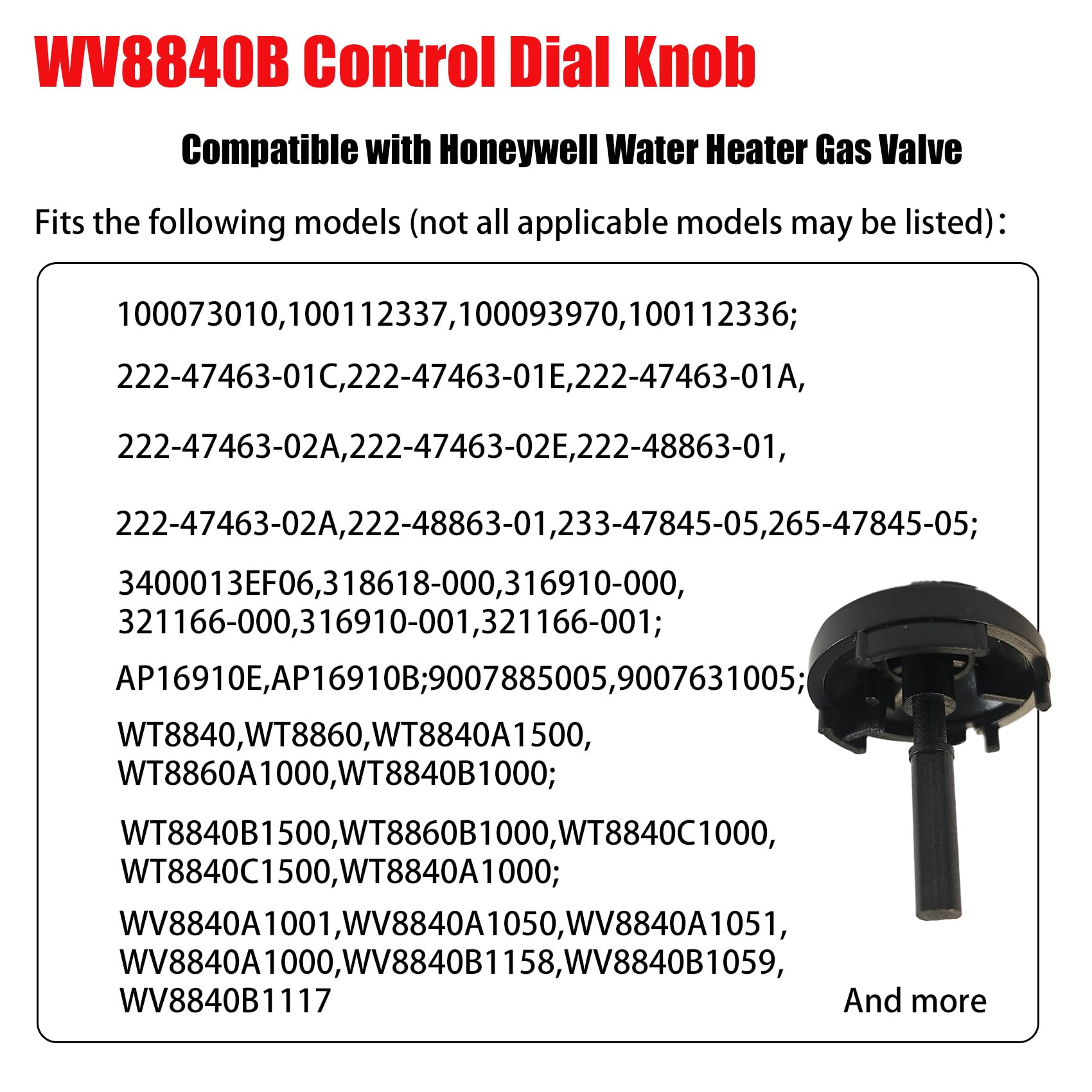 QJPT ABS knob with stainless steel spring for long lasting performance.