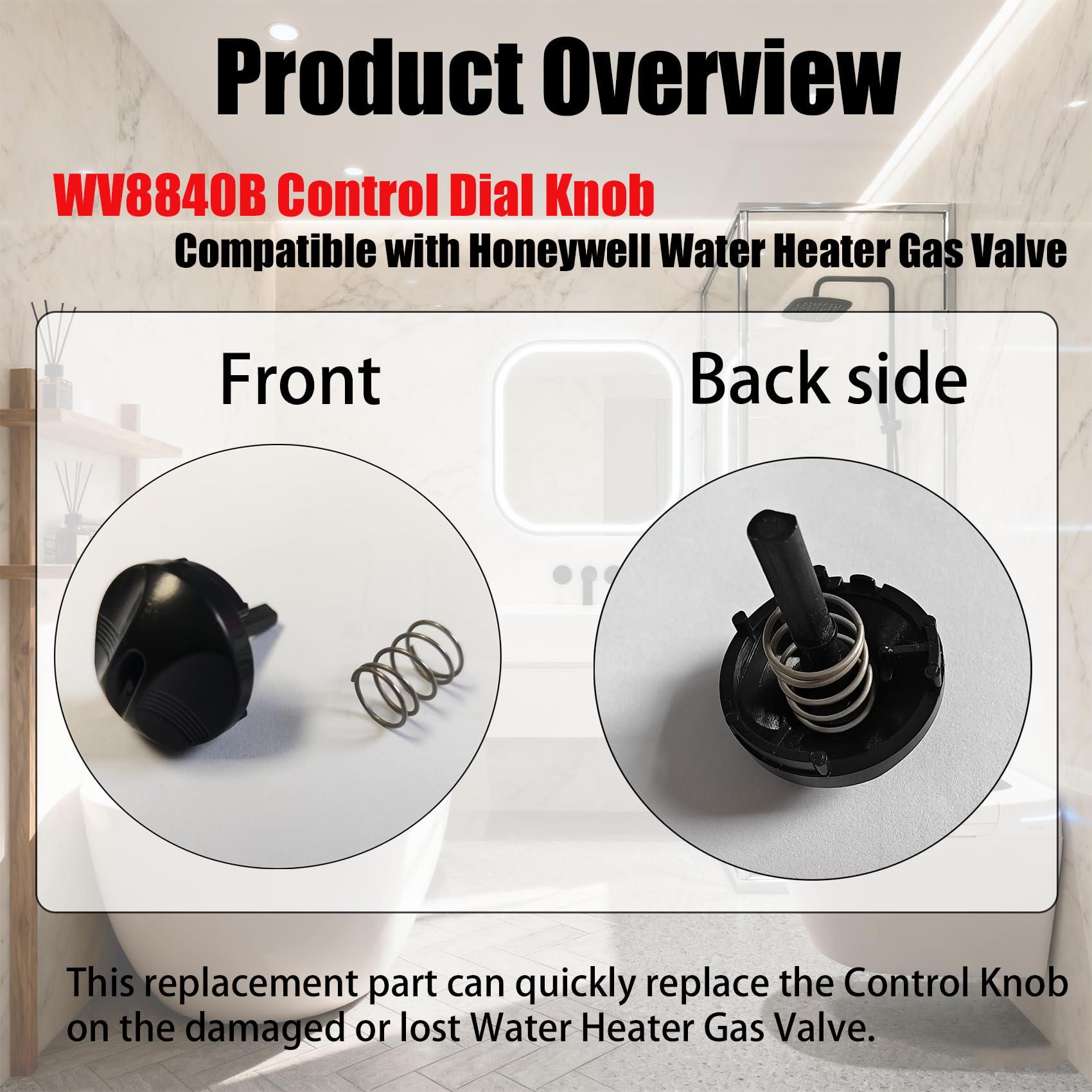 QJPT Honeywell WV8840 series compatible dial on gas valve.