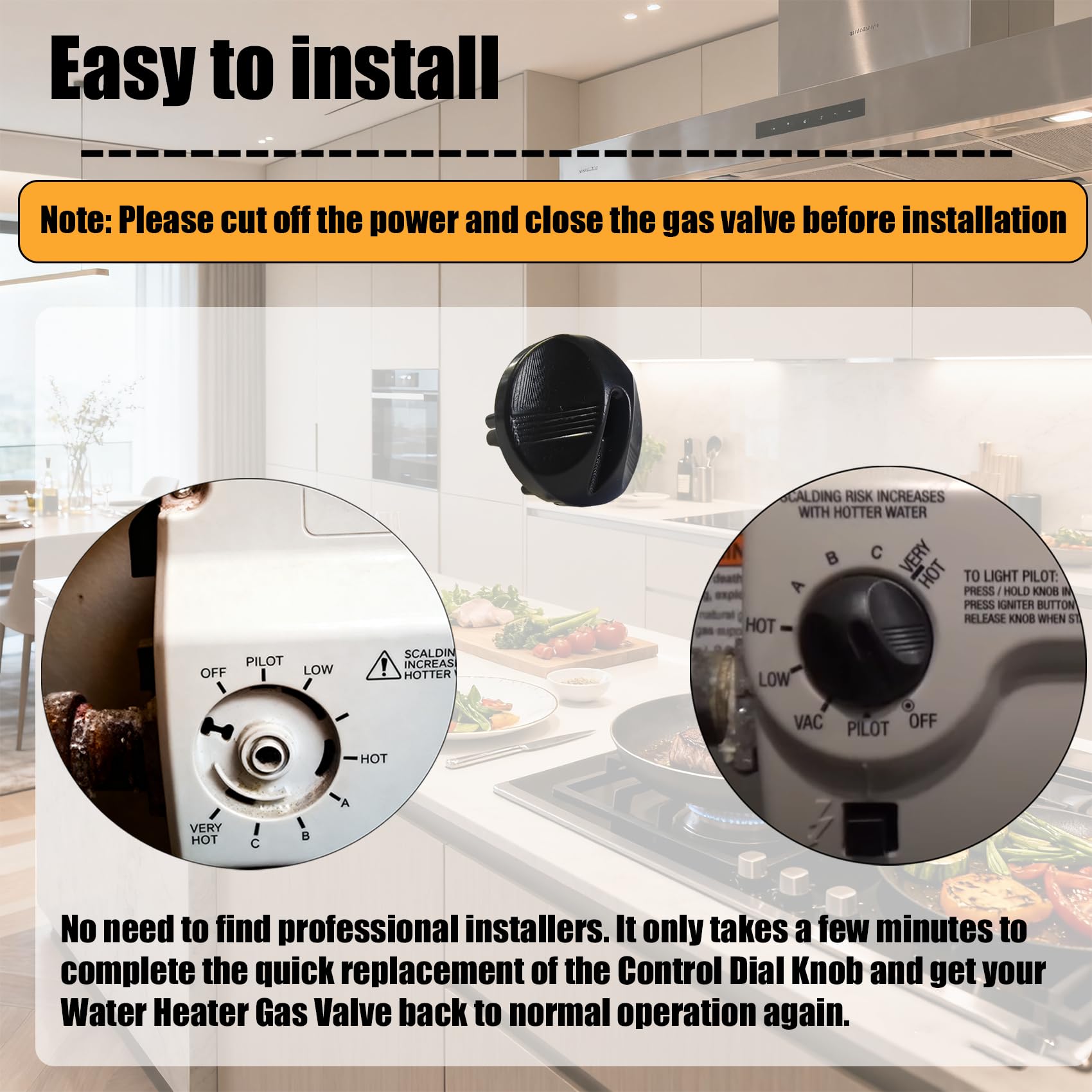 QJPT replacement kit image showing simple DIY installation steps.