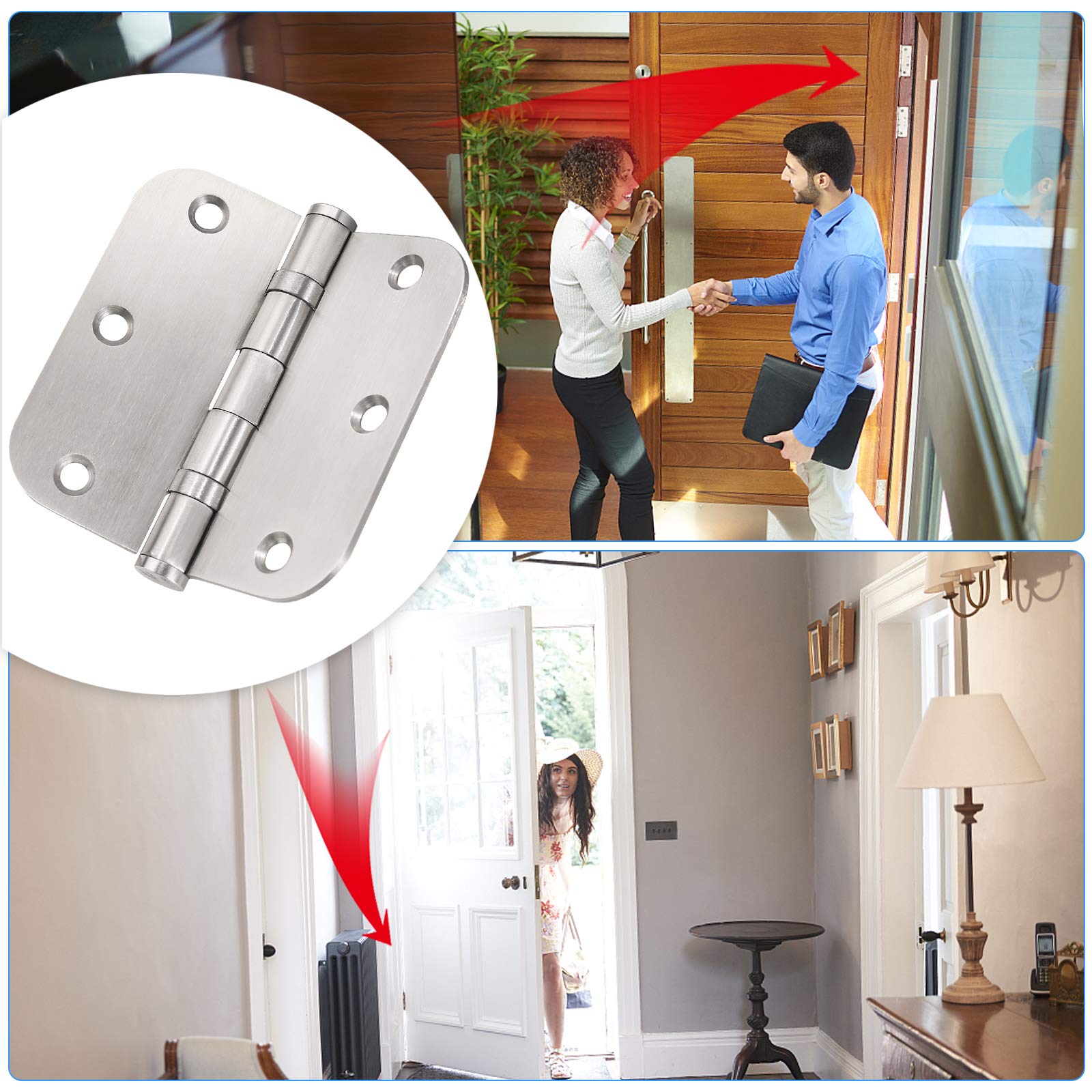 Qkenvo door hinges accommodate various door weights from light to heavy