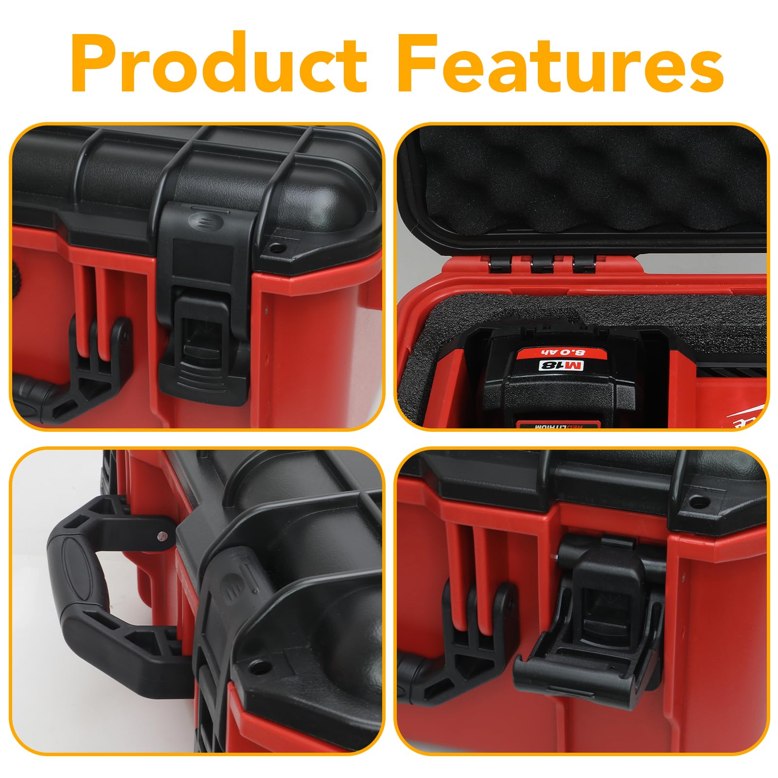 QKJCE IP67 waterproof case shields inflator from water and dust outdoors